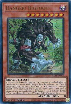 Danger! Bigfoot! (UR) (RA03-EN019) - Quarter Century Bonanza 1st Edition Quarter Century Bonanza Yugioh Single Squirtle Squad Card Shop.