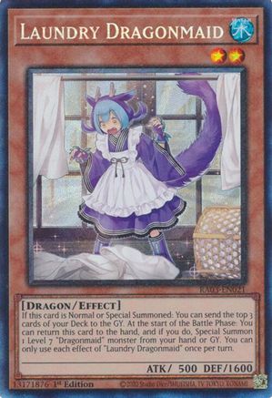 Laundry Dragonmaid (PCR) (RA03-EN021) - Quarter Century Bonanza 1st Edition Quarter Century Bonanza Yugioh Single Squirtle Squad Card Shop.