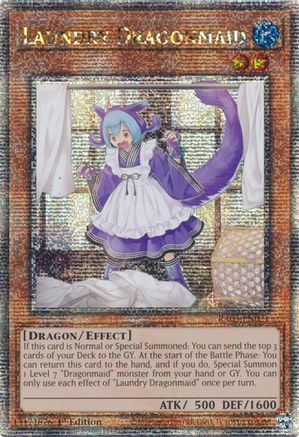 Laundry Dragonmaid (Quarter Century Secret Rare) (RA03-EN021) - Quarter Century Bonanza 1st Edition Quarter Century Bonanza Yugioh Single Squirtle Squad Card Shop.