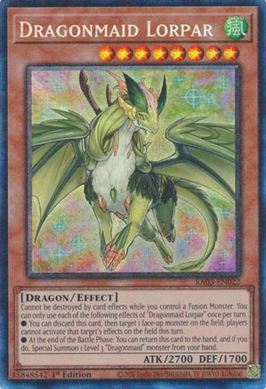 Dragonmaid Lorpar (PCR) (RA03-EN022) - Quarter Century Bonanza 1st Edition Quarter Century Bonanza Yugioh Single Squirtle Squad Card Shop.