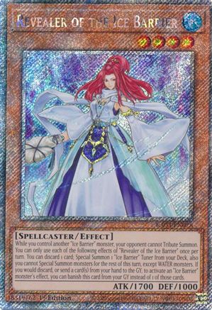 Revealer of the Ice Barrier (Platinum Secret Rare) (RA03-EN028) - Quarter Century Bonanza 1st Edition Quarter Century Bonanza Yugioh Single Squirtle Squad Card Shop.