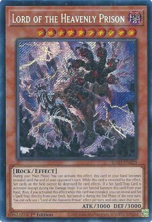 Lord of the Heavenly Prison (Secret Rare) (RA03-EN029) - Quarter Century Bonanza 1st Edition Quarter Century Bonanza Yugioh Single Squirtle Squad Card Shop.