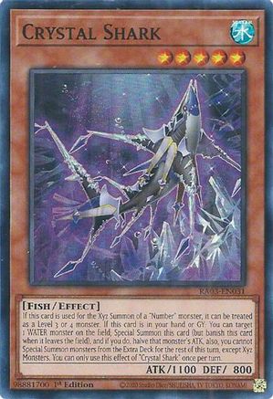 Crystal Shark (RA03-EN031) - Quarter Century Bonanza 1st Edition Quarter Century Bonanza Yugioh Single Squirtle Squad Card Shop.
