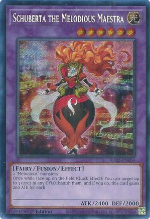 Schuberta the Melodious Maestra (Secret Rare) (RA03-EN034) - Quarter Century Bonanza 1st Edition Quarter Century Bonanza Yugioh Single Squirtle Squad Card Shop.