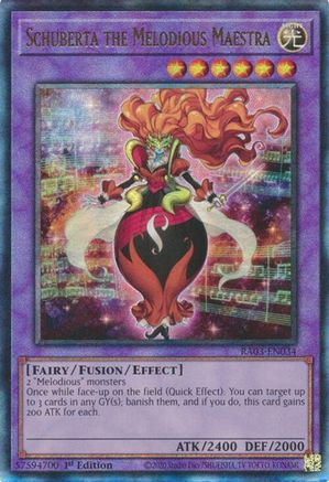 Schuberta the Melodious Maestra (PUR) (RA03-EN034) - Quarter Century Bonanza 1st Edition Quarter Century Bonanza Yugioh Single Squirtle Squad Card Shop.