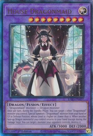 House Dragonmaid (PUR) (RA03-EN037) - Quarter Century Bonanza 1st Edition Quarter Century Bonanza Yugioh Single Squirtle Squad Card Shop.