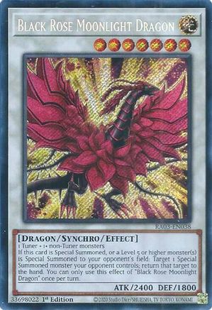 Black Rose Moonlight Dragon (Secret Rare) (RA03-EN038) - Quarter Century Bonanza 1st Edition Quarter Century Bonanza Yugioh Single Squirtle Squad Card Shop.
