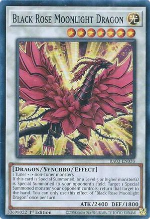 Black Rose Moonlight Dragon (RA03-EN038) - Quarter Century Bonanza 1st Edition Quarter Century Bonanza Yugioh Single Squirtle Squad Card Shop.