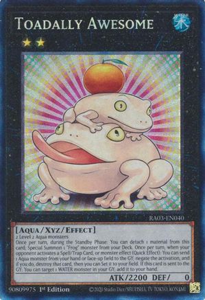 Toadally Awesome (PCR) (RA03-EN040) - Quarter Century Bonanza 1st Edition Quarter Century Bonanza Yugioh Single Squirtle Squad Card Shop.