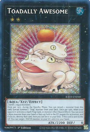 Toadally Awesome (Secret Rare) (RA03-EN040) - Quarter Century Bonanza 1st Edition Quarter Century Bonanza Yugioh Single Squirtle Squad Card Shop.