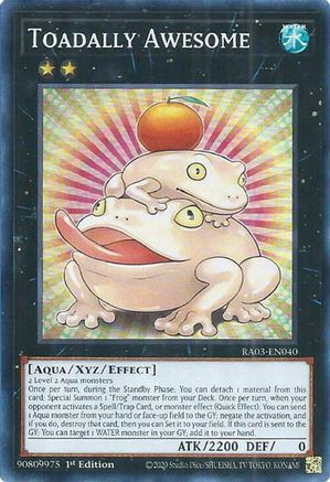 Toadally Awesome (RA03-EN040) - Quarter Century Bonanza 1st Edition Quarter Century Bonanza Yugioh Single Squirtle Squad Card Shop.