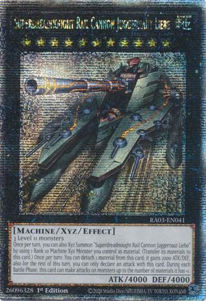 Superdreadnought Rail Cannon Juggernaut Liebe (Quarter Century Secret Rare) (RA03-EN041) - Quarter Century Bonanza 1st Edition Quarter Century Bonanza Yugioh Single Squirtle Squad Card Shop.