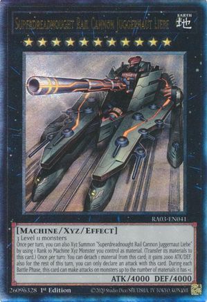 Superdreadnought Rail Cannon Juggernaut Liebe (PUR) (RA03-EN041) - Quarter Century Bonanza 1st Edition Quarter Century Bonanza Yugioh Single Squirtle Squad Card Shop.