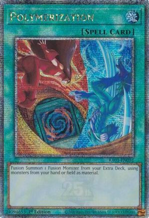 Polymerization (B) (HERO Art) (Quarter Century Secret Rare) (RA03-EN051) - Quarter Century Bonanza 1st Edition Quarter Century Bonanza Yugioh Single Squirtle Squad Card Shop.