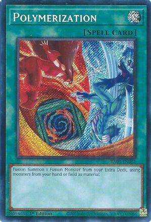 Polymerization (B) (HERO Art) (Secret Rare) (RA03-EN051) - Quarter Century Bonanza 1st Edition Quarter Century Bonanza Yugioh Single Squirtle Squad Card Shop.