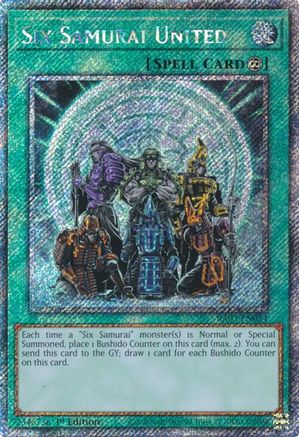 Six Samurai United (Platinum Secret Rare) (RA03-EN054) - Quarter Century Bonanza 1st Edition Quarter Century Bonanza Yugioh Single Squirtle Squad Card Shop.