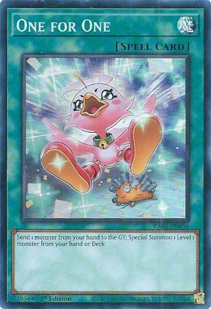 One for One (Alternate Art) (RA03-EN056) - Quarter Century Bonanza 1st Edition Quarter Century Bonanza Yugioh Single Squirtle Squad Card Shop.