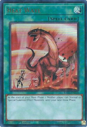 Heat Wave (UR) (RA03-EN058) - Quarter Century Bonanza 1st Edition Quarter Century Bonanza Yugioh Single Squirtle Squad Card Shop.