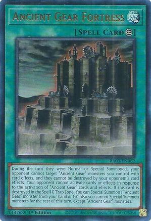 Ancient Gear Fortress (UR) (RA03-EN062) - Quarter Century Bonanza 1st Edition Quarter Century Bonanza Yugioh Single Squirtle Squad Card Shop.