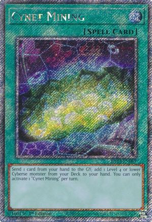 Cynet Mining (Platinum Secret Rare) (RA03-EN067) - Quarter Century Bonanza 1st Edition Quarter Century Bonanza Yugioh Single Squirtle Squad Card Shop.
