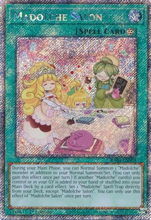 Madolche Salon (Platinum Secret Rare) (RA03-EN069) - Quarter Century Bonanza 1st Edition Quarter Century Bonanza Yugioh Single Squirtle Squad Card Shop.