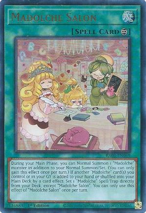 Madolche Salon (UR) (RA03-EN069) - Quarter Century Bonanza 1st Edition Quarter Century Bonanza Yugioh Single Squirtle Squad Card Shop.