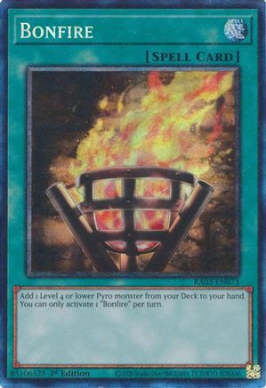 Bonfire (PCR) (RA03-EN073) - Quarter Century Bonanza 1st Edition Quarter Century Bonanza Yugioh Single Squirtle Squad Card Shop.