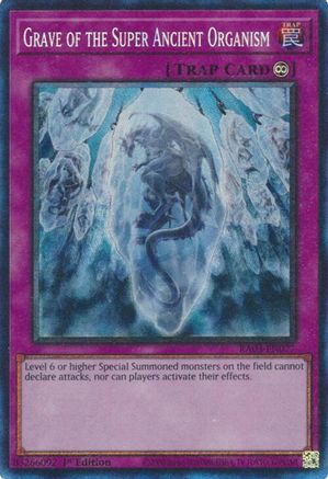Grave of the Super Ancient Organism (PCR) (RA03-EN077) - Quarter Century Bonanza 1st Edition Quarter Century Bonanza Yugioh Single Squirtle Squad Card Shop.