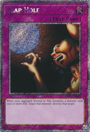Trap Hole (Platinum Secret Rare) (RA03-EN085) - Quarter Century Bonanza 1st Edition Quarter Century Bonanza Yugioh Single Squirtle Squad Card Shop.