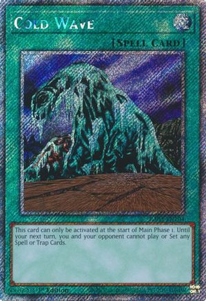 Cold Wave (Platinum Secret Rare) (RA03-EN104) - Quarter Century Bonanza 1st Edition Quarter Century Bonanza Yugioh Single Squirtle Squad Card Shop.