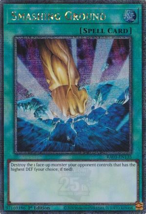 Smashing Ground (Quarter Century Secret Rare) (RA03-EN135) - Quarter Century Bonanza 1st Edition Quarter Century Bonanza Yugioh Single Squirtle Squad Card Shop.