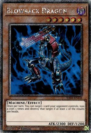 Blowback Dragon (Platinum Secret Rare) (RA03-EN138) - Quarter Century Bonanza 1st Edition Quarter Century Bonanza Yugioh Single Squirtle Squad Card Shop.