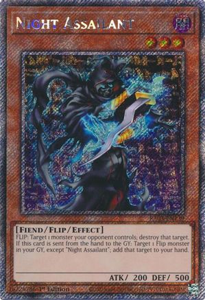 Night Assailant (Platinum Secret Rare) (RA03-EN139) - Quarter Century Bonanza 1st Edition Quarter Century Bonanza Yugioh Single Squirtle Squad Card Shop.