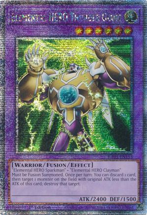 Elemental HERO Thunder Giant (Quarter Century Secret Rare) (RA03-EN153) - Quarter Century Bonanza 1st Edition Quarter Century Bonanza Yugioh Single Squirtle Squad Card Shop.