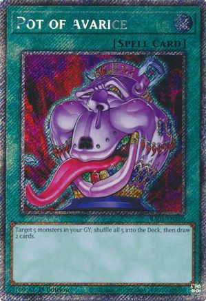 Pot of Avarice (Platinum Secret Rare) (RA03-EN160) - Quarter Century Bonanza 1st Edition Quarter Century Bonanza Yugioh Single Squirtle Squad Card Shop.