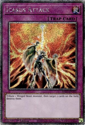 Icarus Attack (Platinum Secret Rare) (RA03-EN165) - Quarter Century Bonanza 1st Edition Quarter Century Bonanza Yugioh Single Squirtle Squad Card Shop.