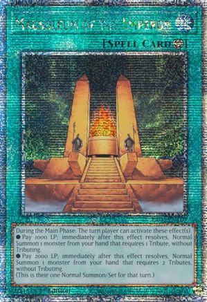 Mausoleum of the Emperor (Quarter Century Secret Rare) (RA03-EN167) - Quarter Century Bonanza 1st Edition Quarter Century Bonanza Yugioh Single Squirtle Squad Card Shop.