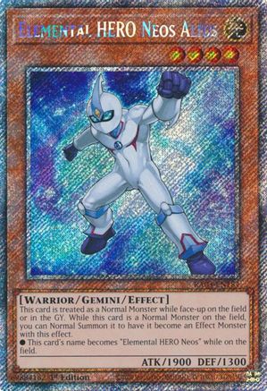 Elemental HERO Neos Alius (Platinum Secret Rare) (RA03-EN184) - Quarter Century Bonanza 1st Edition Quarter Century Bonanza Yugioh Single Squirtle Squad Card Shop.