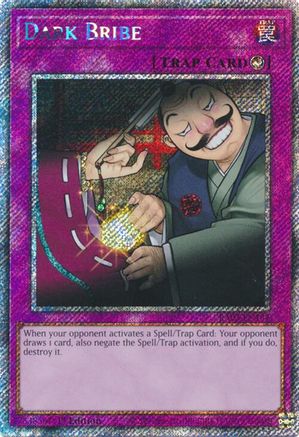 Dark Bribe (Platinum Secret Rare) (RA03-EN187) - Quarter Century Bonanza 1st Edition Quarter Century Bonanza Yugioh Single Squirtle Squad Card Shop.