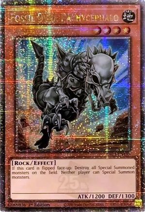 Fossil Dyna Pachycephalo (Quarter Century Secret Rare) (RA03-EN195) - Quarter Century Bonanza 1st Edition Quarter Century Bonanza Yugioh Single Squirtle Squad Card Shop.