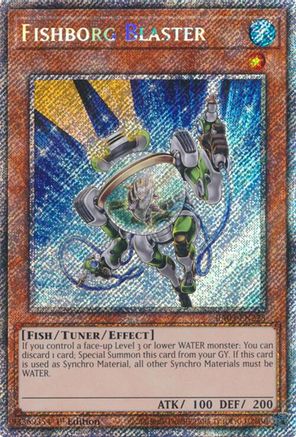 Fishborg Blaster (Platinum Secret Rare) (RA03-EN225) - Quarter Century Bonanza 1st Edition Quarter Century Bonanza Yugioh Single Squirtle Squad Card Shop.