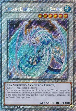Brionac, Dragon of the Ice Barrier (Platinum Secret Rare) (RA03-EN227) - Quarter Century Bonanza 1st Edition Quarter Century Bonanza Yugioh Single Squirtle Squad Card Shop.