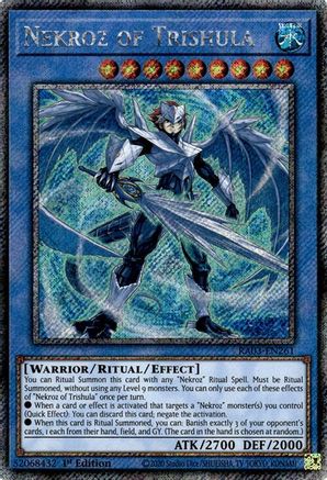 Nekroz of Trishula (Platinum Secret Rare) (RA03-EN261) - Quarter Century Bonanza 1st Edition Quarter Century Bonanza Yugioh Single Squirtle Squad Card Shop.