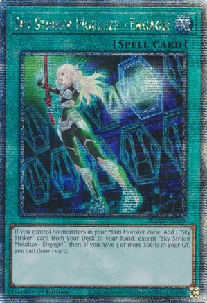 Sky Striker Mobilize - Engage! (Quarter Century Secret Rare) (RA03-EN269) - Quarter Century Bonanza 1st Edition Quarter Century Bonanza Yugioh Single Squirtle Squad Card Shop.