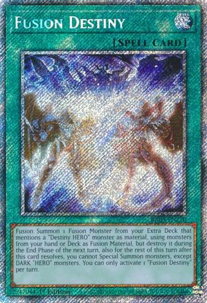 Fusion Destiny (Platinum Secret Rare) (RA03-EN270) - Quarter Century Bonanza 1st Edition Quarter Century Bonanza Yugioh Single Squirtle Squad Card Shop.