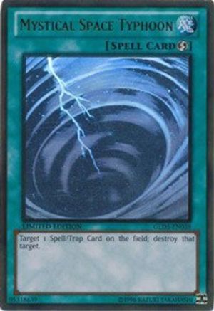 Mystical Space Typhoon (GLD5-EN038) - Gold Series: Haunted Mine Limited Gold Series: Haunted Mine Yugioh Single Squirtle Squad Card Shop.