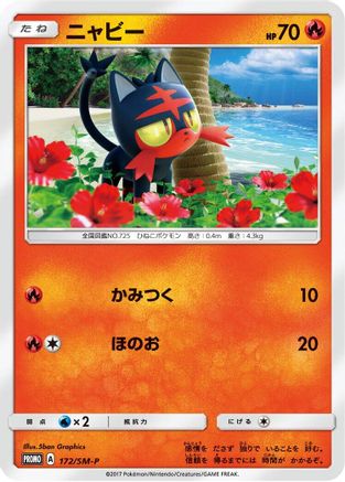 Litten - 172/SM-P (172/SM-P) - SMP Sun Moon Promos SM-P: Sun & Moon Promos Pokemon Japanese Single Squirtle Squad Card Shop.