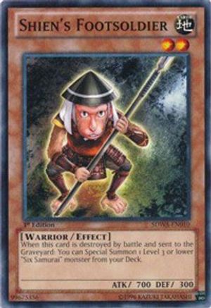 Shien's Footsoldier (SDWA-EN010) - Structure Deck: Samurai Warlords 1st Edition Structure Deck: Samurai Warlords Yugioh Single Squirtle Squad Card Shop.