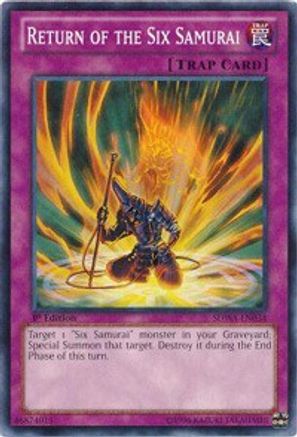 Return of the Six Samurai (SDWA-EN034) - Structure Deck: Samurai Warlords 1st Edition Structure Deck: Samurai Warlords Yugioh Single Squirtle Squad Card Shop.