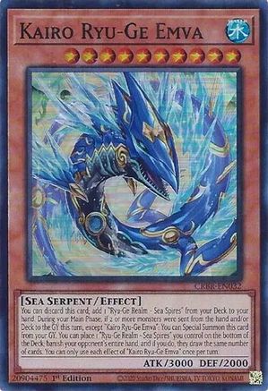 Kairo Ryu-Ge Emva (CRBR-EN032) - Crossover Breakers 1st Edition Crossover Breakers Yugioh Single Squirtle Squad Card Shop.